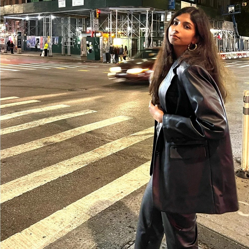 Nakd Black faux Leather blazer for women - Picture 3 of 4